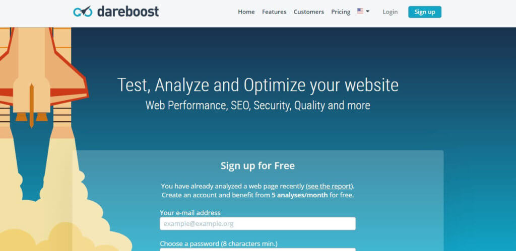 DareBoost PageSpeed Test Tool