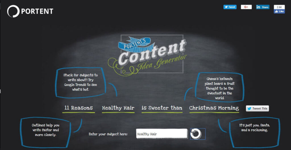 Portent's-Content-Idea-Generator