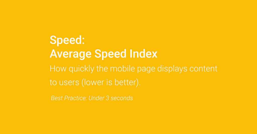 Speed-Average-Speed-Index