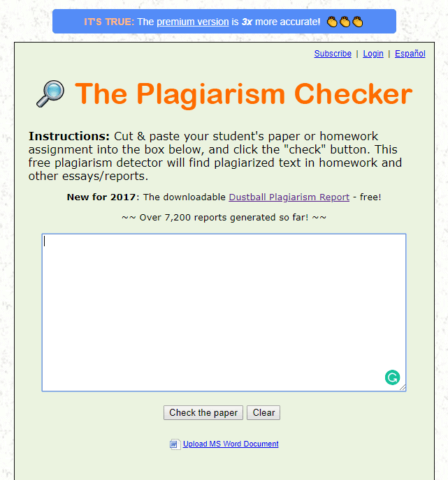 Dustball Plagiarism Checker