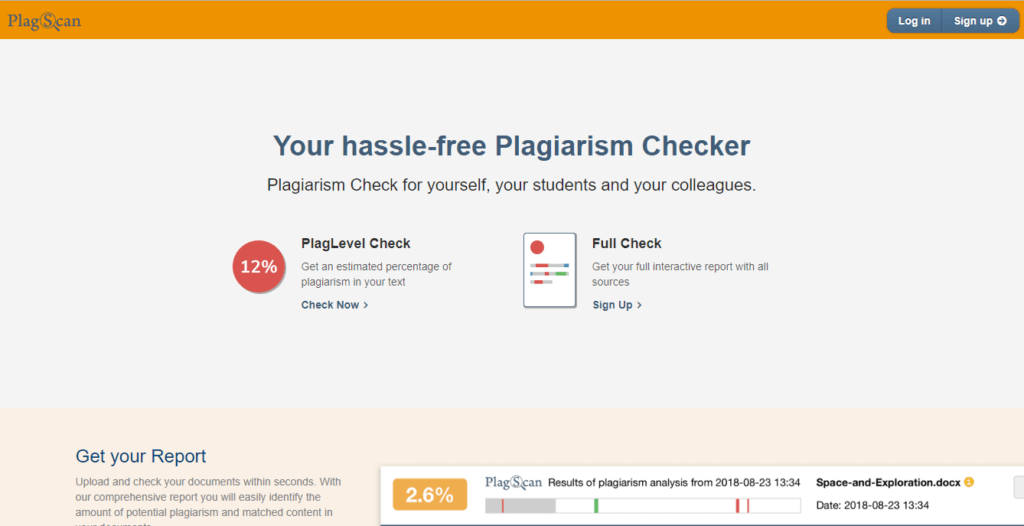 PlagScan Plagiarism Checker
