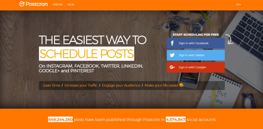Postcron Social Media Management Tool