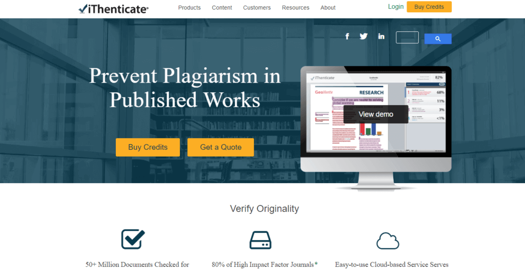 iThenticate Plagiarism Checker
