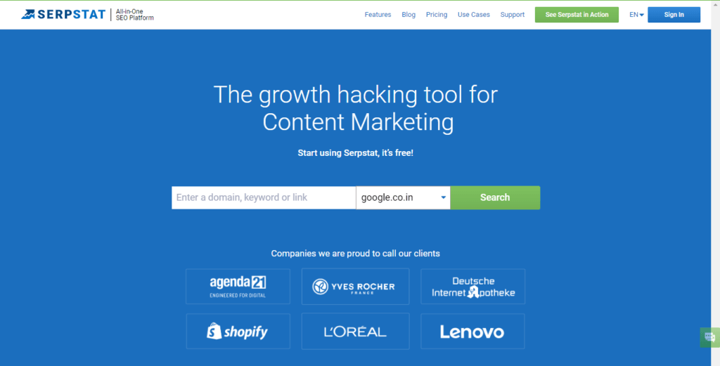 Best Paid SEO Tools - Serpstat — Growth hacking tool for SEO, PPC and content marketing