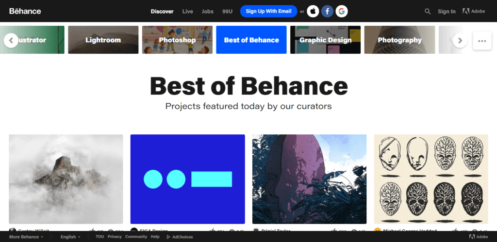Behance-Best-Freelance-Website-For-Designers