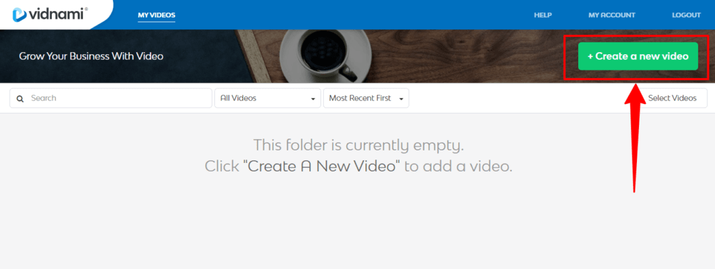 Vidnami-create-a-new-video-button