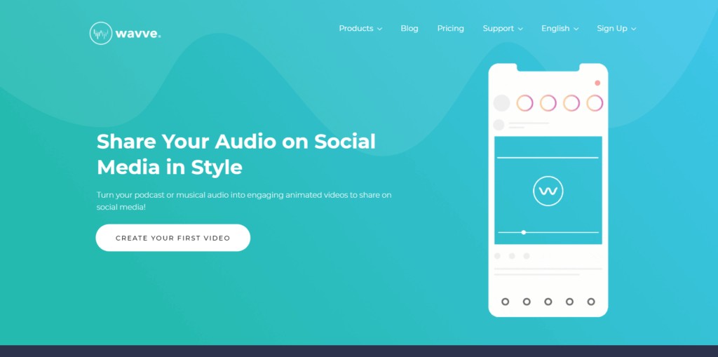 Wavve-Share-Audio-On-Social-Media-By-Turning-It-Into-Custom-Videos
