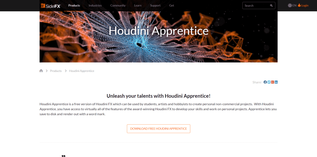 Houdini-Apprentice-SideFX